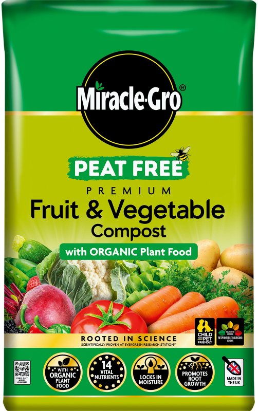 Miracle-Gro Miracle-Gro Peat Free Premium Fruit & Vegetable Compost with Organic Plant Food