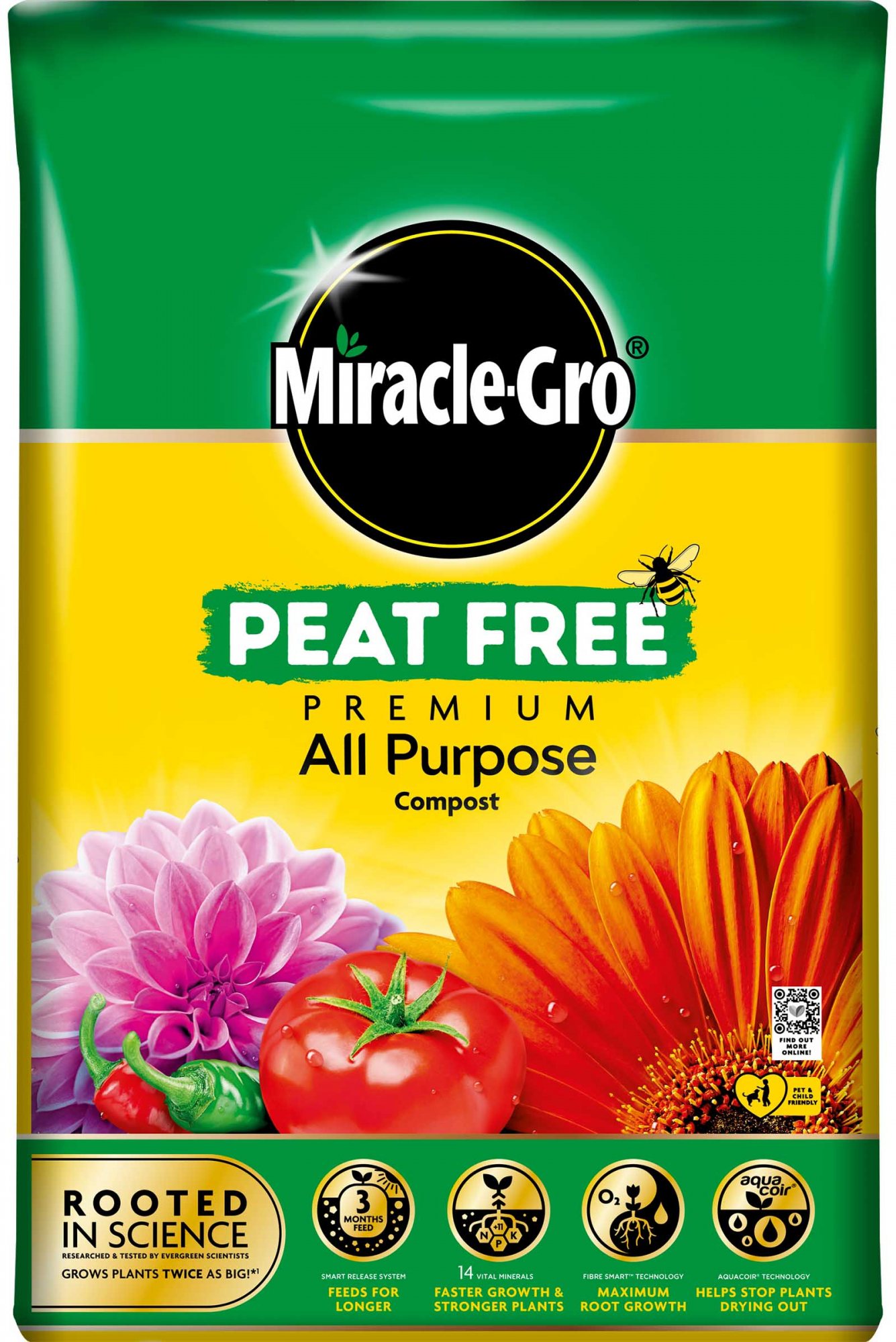 MiracleGro Peat Free Premium All Purpose Compost Kelways Plants Ltd