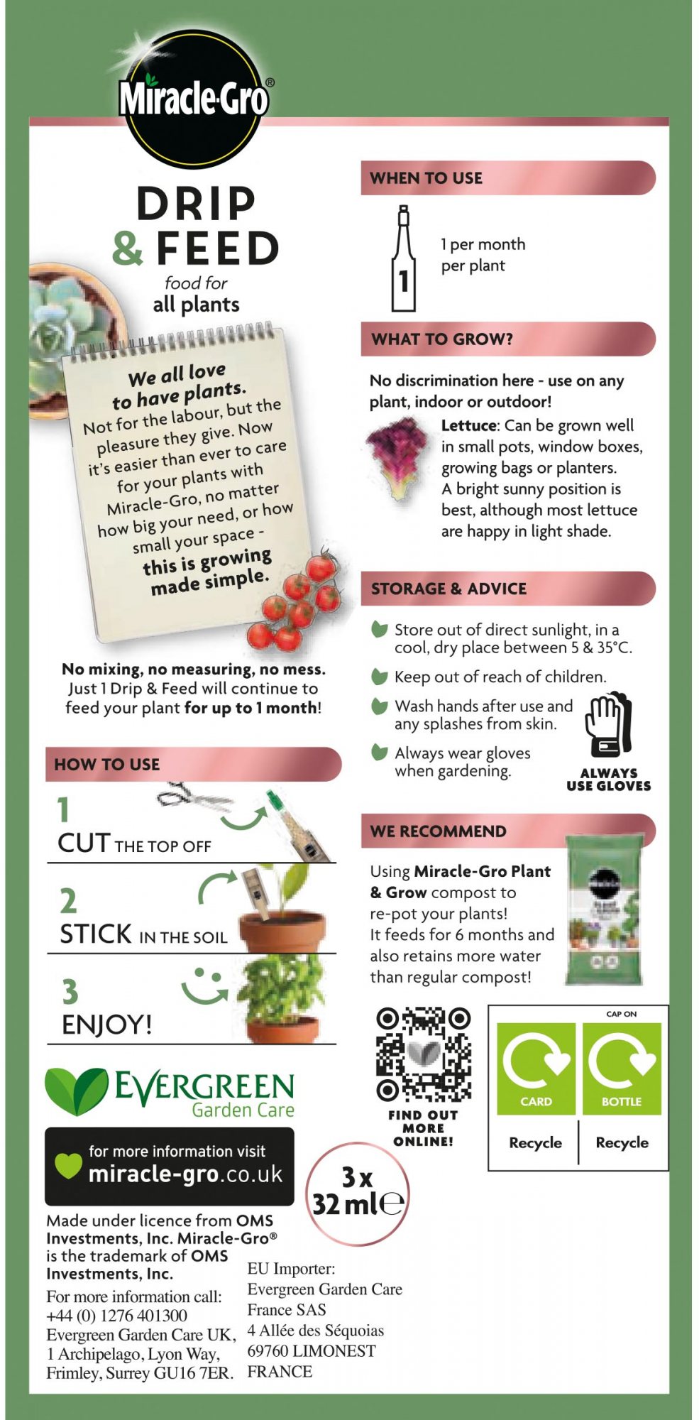 Miracle-Gro Drip &amp; Feed Food for All Plants - Kelways Plants Ltd