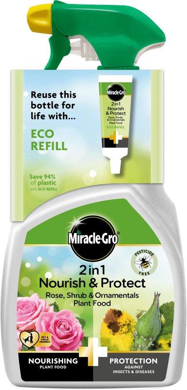 Miracle-Gro Miracle-Gro 2 in 1 Nourish & Protect Rose, Shrub & Ornamentals Plant Food