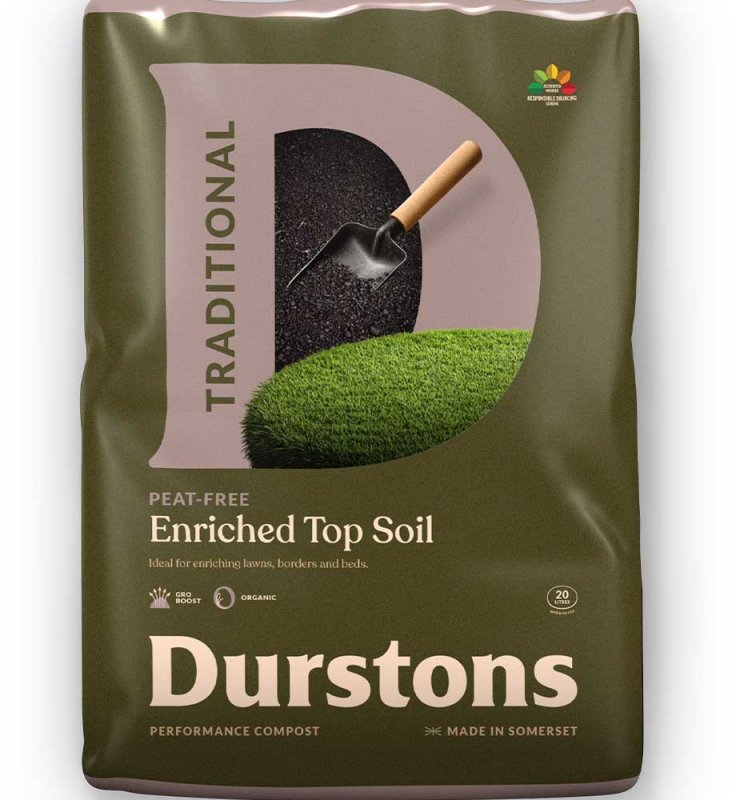 Durstons Traditional Peat Free Enriched Top Soil 20L